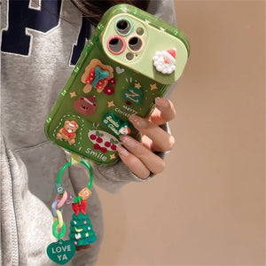 Cute Cartoon  Elk Pendant Case For iPhone 16 15 14