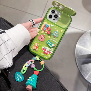 Cute Cartoon  Elk Pendant Case For iPhone 16 15 14