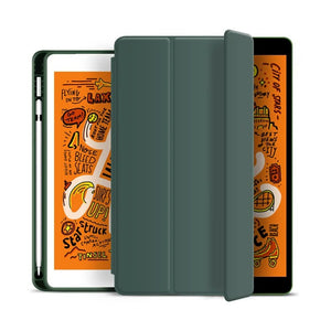 LEATHER FRESH SUMMER THEME PATTERN APPLE IPAD CASE WITH PENCIL HOLDER