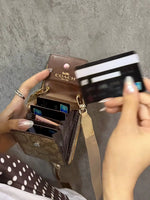 Luxury Leather Coach Phone Case with Wallet for iPhone 12-18 Pro & Pro Max