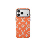 Luxury Monogram Pattern iPhone Case | Textured Canvas Designer Style Cover