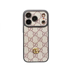 Luxury GG iPhone Case with Interchangeable Camera Lens Frames