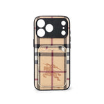 Luxury Brand Card Holder Phone Case For iPhone 12-17