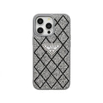 Prada Phone Case with Sparkling Rhinestones For iPhone 17/ 16 / 15 / 14