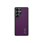 Luxury Purple Saffiano Case for Samsung S22-S26 Series