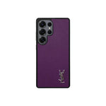Luxury Purple Saffiano Case for Samsung S22-S26 Series