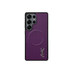 Luxury Purple Saffiano Case for Samsung S22-S26 Series