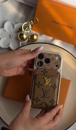 Classic Leather Monogram iPhone Case With magnetic Wallet