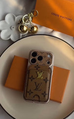 Classic Leather Monogram iPhone Case With magnetic Wallet