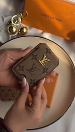 Classic Leather Monogram iPhone Case With magnetic Wallet