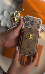 Classic Leather Monogram iPhone Case With magnetic Wallet
