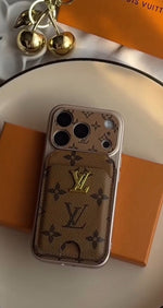 Classic Leather Monogram iPhone Case With magnetic Wallet
