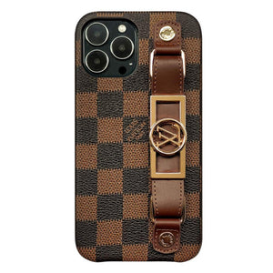 LUXURY LEATHER  WRIST BAND IPHONE CASE