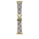 LEATHER CANVAS LUXURY APPLE WATCH STRAP Roxy New 2