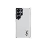 Luxury White Saffiano Case for Samsung S22-S26 Series