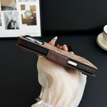 Luxury Leather Coach iPhone Case With Flip Wallet
