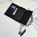 Premium Leather TB Phone Case With Flip Wallet For iPhone 13-18