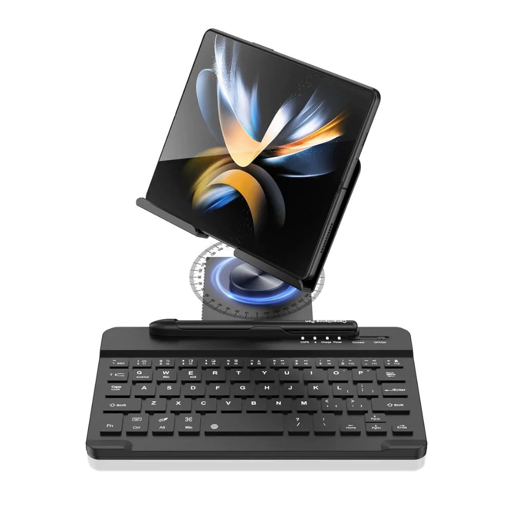 FlexiDesk Z Fold Wireless Keyboard, 360° Stand, Mouse, Pen Set