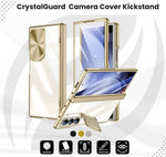 CrystalGuard Z Fold 6 Clear Camera Cover Kickstand Case