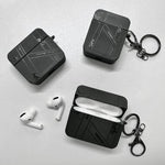 Hermès-Inspired Matte Ribbon Case with Keychain for AirPods Series