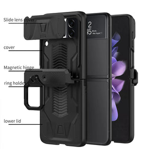 MAGNETIC ARMOR CASE WITH CAMERA PROTECTION FOR SAMSUNG GALAXY Z FLIP 4 - theroxymob