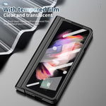 Case with S Pen Hinge Protection Front Tempered Glass Screen Protector For Samsung Galaxy Z Fold 4 5G Cover - theroxymob
