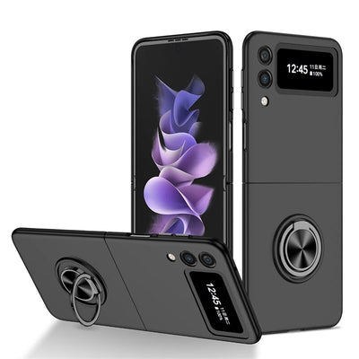 Luxury Phone Case Car Holder Magnetic Case Protection Cover Key Ring For Samsung Galaxy Z Fold 4 / Z Flip 4 - theroxymob