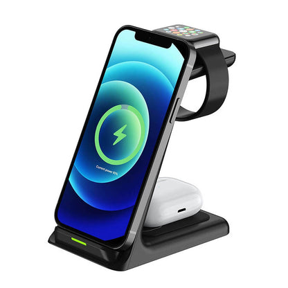 3 In 1 Qi Fast Wireless Charging Station IPhone Watch Airpods - theroxymob