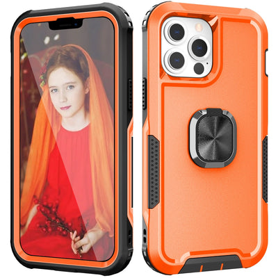 Full Body Shockproof Kickstand Case with 360° Ring Holder For iPhone 14 13 - theroxymob