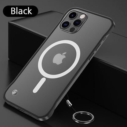 Magnetic Frameless Camear Protector Anti Fingerprint Matte Case For iphone 14 Series - theroxymob