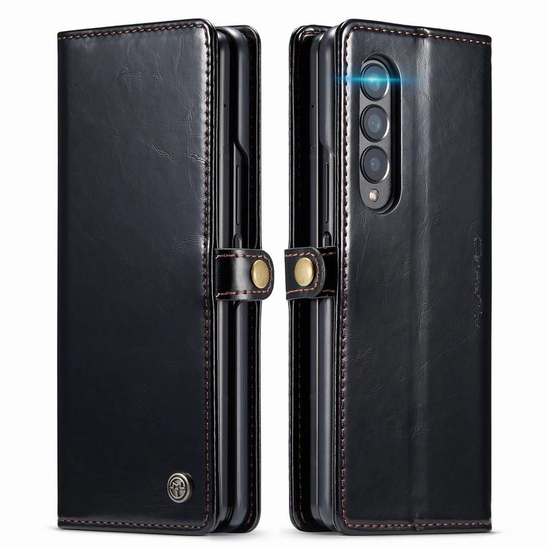Luxury Leather Card Slots Folding Case for Samsung Galaxy Z Fold 3 4 - theroxymob