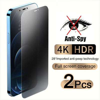 Full Cover Anti-Spy Screen Protector For iPhone 14 13 12 - theroxymob