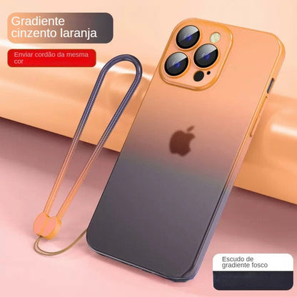 Luxury Matte Laser Gradient Clear Phone Case For iPhone 14 13