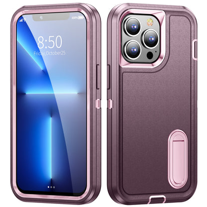 Heavy Armor Shockproof Case with Metal Bracket for iPhone 14 13 12 - theroxymob