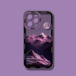 Purple Sunset Snow Mountain Phone Case For iPhone 14 13 - theroxymob