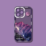 Purple Sunset Snow Mountain Phone Case For iPhone 14 13 - theroxymob