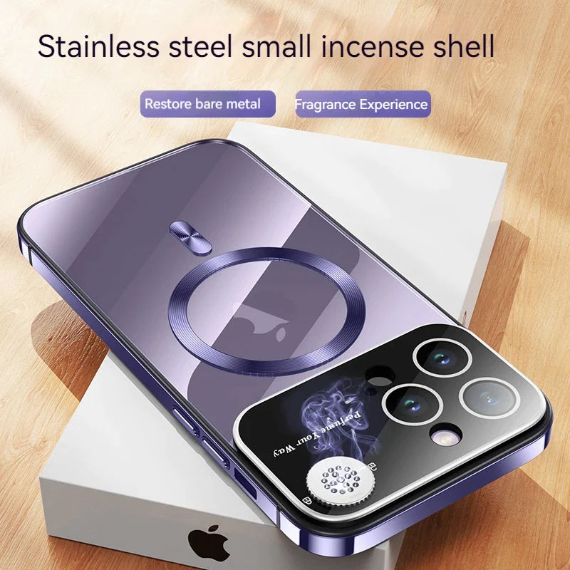 Magnetic Suction Large Window Case For iPhone 15 14 13