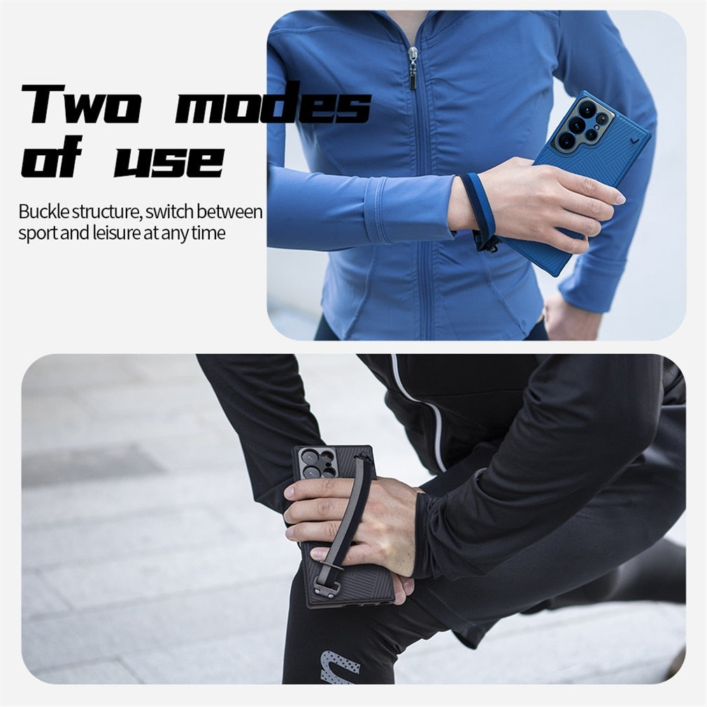 Case Wrist Strap Anti-falling With Rope Strap Cover For Samsung S23Ultra - theroxymob