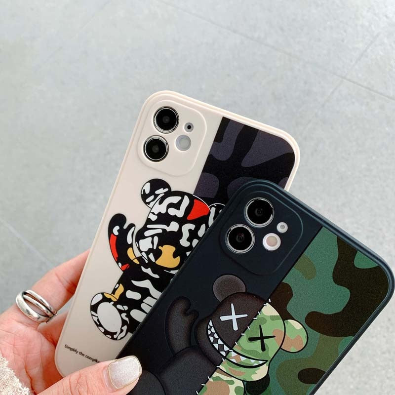 Hard Matte Phone Kaws Case for iPhone 14 13 - theroxymob