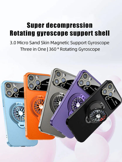 Luxury Case For Magnetic Rotating gyroscope bracket For IPhone15 14 13