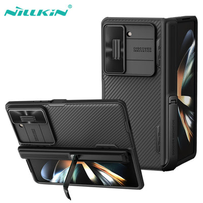 For Samsung Galaxy Z Fold 5 /4 Case  Fold Case With Kickstand With S-Pen Pocket Slide Camera Back Protector Cover