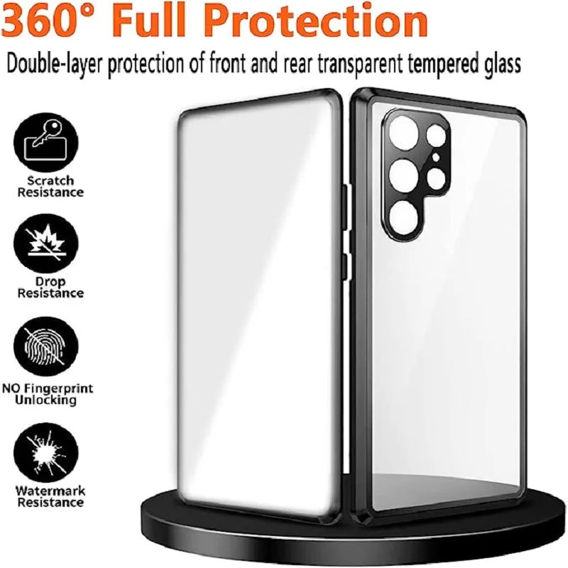 Metal Aluminum Alloy 360 Case With Safety Lock For Samsung Galaxy S24-S23 Series