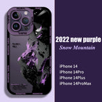 Purple Sunset Snow Mountain Phone Case For iPhone 14 13 - theroxymob