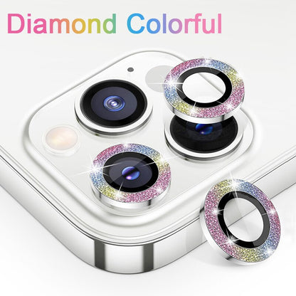 Luxury Metal Frame Glass Camera Lens Protector On Camera Protectors For iPhone 13/12 Series - theroxymob