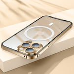 New Metal Magnetic case For iphone 14 Magsafe aluminium alloy lens frosted Glass protective ultra-thin cover - theroxymob