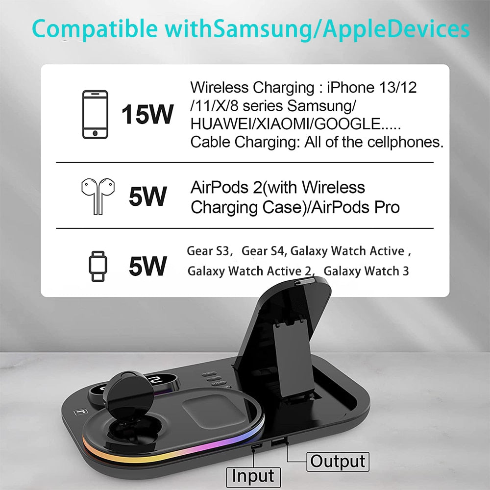 3 IN 1 FAST WIRELESS CHARGER STATION FOR SAMSUNG GALAXY Z FOLD 4 - theroxymob