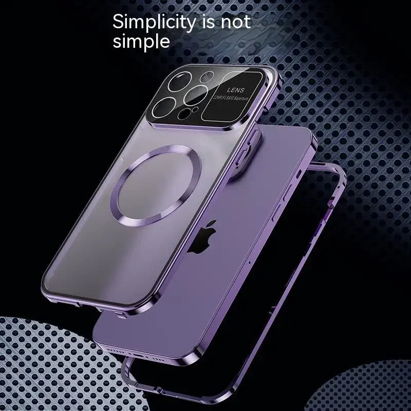 HD Glass Metal Aluminum Suitable  Case for IPhone 15 14 13