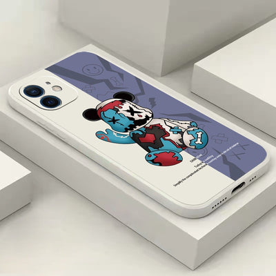 Fashion Cartoon Bear Phone Case For iPhone 14 13 - theroxymob