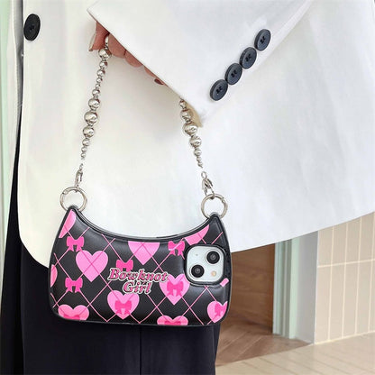 Fashion Bow Hand Bag Case for iPhone 14 13 12 - theroxymob