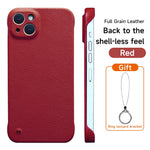 Premium Leather Slim Frameless Case for iPhone 14 13 series - theroxymob